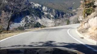 Spain: driving on pyrenees roads (LV-4241 and C-462) between Berga and La Seu d'Urgell