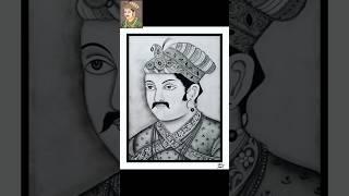 King Akbar Pencil Art  | ️ |  #trending #trendingshorts #viralvideo #youtubeshorts