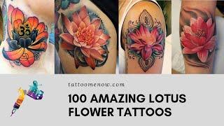 100 Lotus Flower Tattoo Designs and Ideas