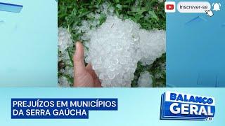 Vacaria e Coronel Pilar: temporal e queda de granizo causam estragos na serra