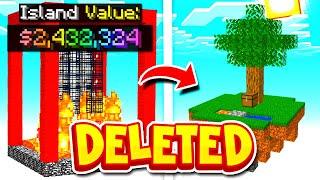 The ADMINS are DELETING MY ENTIRE ISLAND in Minecraft SKYBLOCK | Minecraft SKYBLOCK SERVER #14