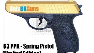 OnlyBBguns - Galaxy G3 PPK Full Metal Spring Pistol (Limited Edition)