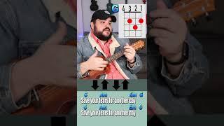 How to Play SAVE YOUR TEARS by The Weeknd on Ukulele in 30 SECONDS! | #shorts