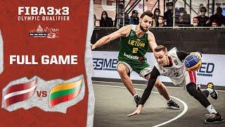 Latvia v Lithuania | Men's - Full Game | FIBA 3x3 Olympic Qualifier | 3x3 Basketball