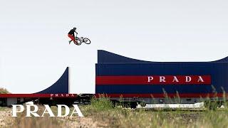 Prada x Red Bull x Dawid Godziek: The First Mountain Bike Ride On A Moving Train