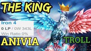 BEST ANIVIA RANKED TROLL MOMENTS   THE KING IS BACK   |   League of Legends