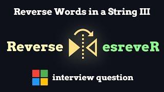 Reverse Words in a String III  - leetcode 557