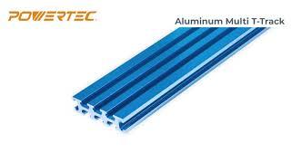 POWERTEC Multi T-Tracks | 36” Long - 3” High | Universal T Track Aluminum Extrusion (71223 )