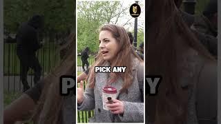 Christian Woman Throws The Bible Under The Bus | Hashim | Speakers Corner