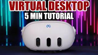 Quest 3 Virtual Desktop Tutorial and PCVR Setup in Under 5 Minutes