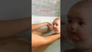 3 Month Old's 1st Swim Lessons  #shorts