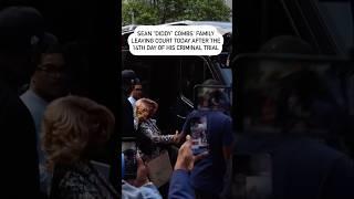 Sean “Diddy” Combs’ family leaving court today after the 14th day of his criminal trial 