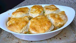 Chicken Pot Pie With Biscuits ￼