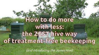 Doing More With Less: Treatment-Free Beekeeping With The ZEST Hive (and introducing the James Hive)