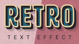 How to create retro text effect in adobe illustrator | illustrator tutorial