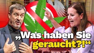 Janine Wissler Führt CDU CSU Wegen ANTI CANNABIS Antrag Vor!