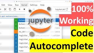 100% Working | Code Autocomplete in Jupyter Notebook without pip | Jupyter 7