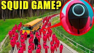 if you see a school bus SQUID GAME, drive away! (How to get into the game)