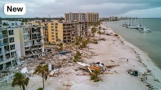 Hurricane Milton Devastates Sarasota Florida - Drone