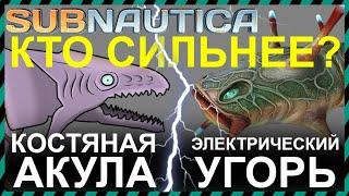 Subnautica КОСТЯНАЯ АКУЛА против ЭЛЕКТРИЧЕСКОГО УГРЯ