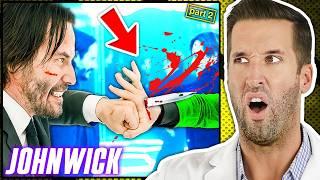 ER Doctor REACTS to Insane John Wick Fight Injuries #2