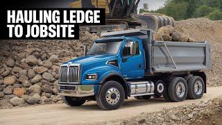 Loading And Hauling Ledge To Job Site