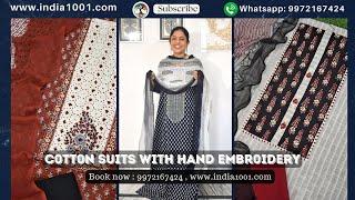 27sep India1001 - Hand Embroidered Cotton suits..shop on 9972167424 - part 2