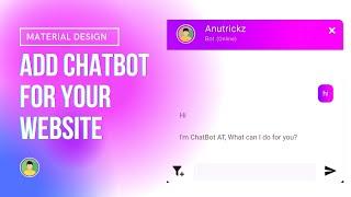 How to create a ChatBot for your website using pure js | Install ChatBot on your website