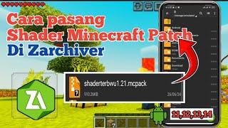 Cara Pasang shader Minecraft menggunakan zarchiver 2024