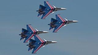 Russian Knights Su-30s power, precison & flat Spin - LIMA  2019