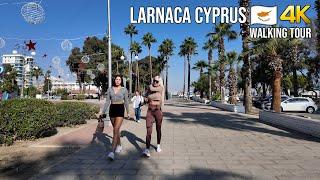 LARNACA CYPRUS  Early Morning 4K Walking Tour