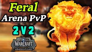 World of Warcraft Feral Druid 2v2  Arena PvP Dragonflight 10.1.7 #worldofwarcraft #druid