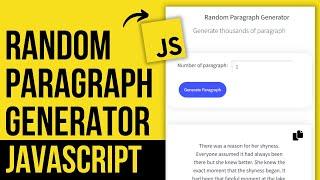 Build Random Paragraph Generator using JavaScript - Complete Tutorial