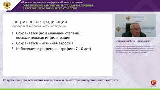 Минушкин Олег Николаевич Современные представления о патогенезе и схемах терапии хронического гастри