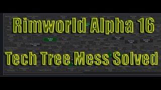 Rimworld Alpha 16 Old Style Research List menu Mod