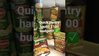 A quick prepper pantry haul for $100.00!!! You can prep on a budget!!! No excuses!!! 