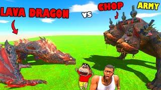 LAVA DRAGON vs CHOP and ALL UNITS in Animal Revolt Battle Simulator with SHINCHAN | ARBS HINDI