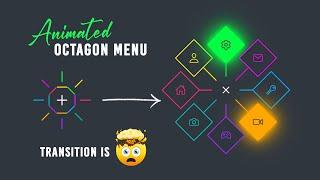 Animated Radial Octagon Menu using Html CSS & Vanilla Javascript