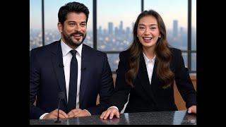 Burak and Neslihan broke the good news for the first time on television.