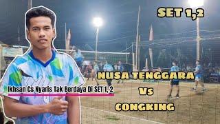 IKHSAN  Cs TAK BERDAYA DI SET 1, 2 || TURNAMEN BOLA VOLI DI DESA GANTIWARNO