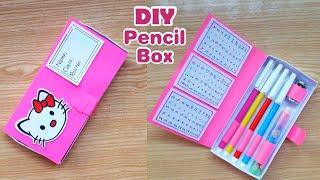 Cute DIY Hello Kitty Pencil Box from Paper | Handmade Pencil Box Easy | Back To School Craft Ideas