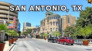 Texas Walking Tour, USA. Walking in 100 degrees hot SAN ANTONIO - Summer 2024