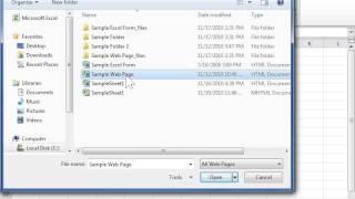 Excel 2010 Open an HTML File in Microsoft Excel