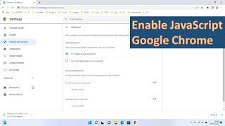 How to Enable Javascript on Google Chrome Browser