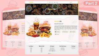 Complete Food & Restaurant Website Design Using | HTML & CSS | PART 2