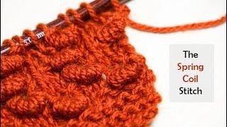 How to Knit: Spring Coil Stitch | Fun 3D Effect | Knitting Tutorial