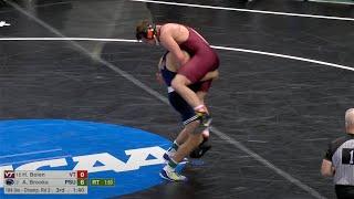 184lbs Aaron Brooks (Penn State) vs Hunter Bolen (Virginia Tech)