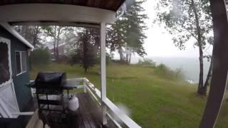 Cabin storm in Lac La Hache Canada - Caribou