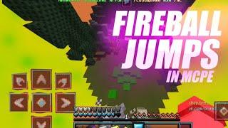 FIREBALL JUMP MONTAGE! FIREBALL JUPMS IN MCPE?! [MCPE 1.1.5-1.17]