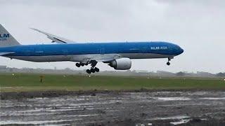 Plane Rolls Out Of Control